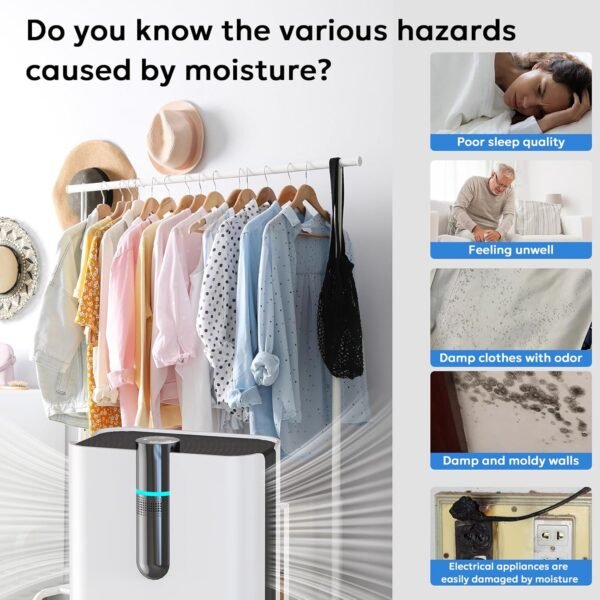 Small Dehumidifier with Drain Hose - Image 3